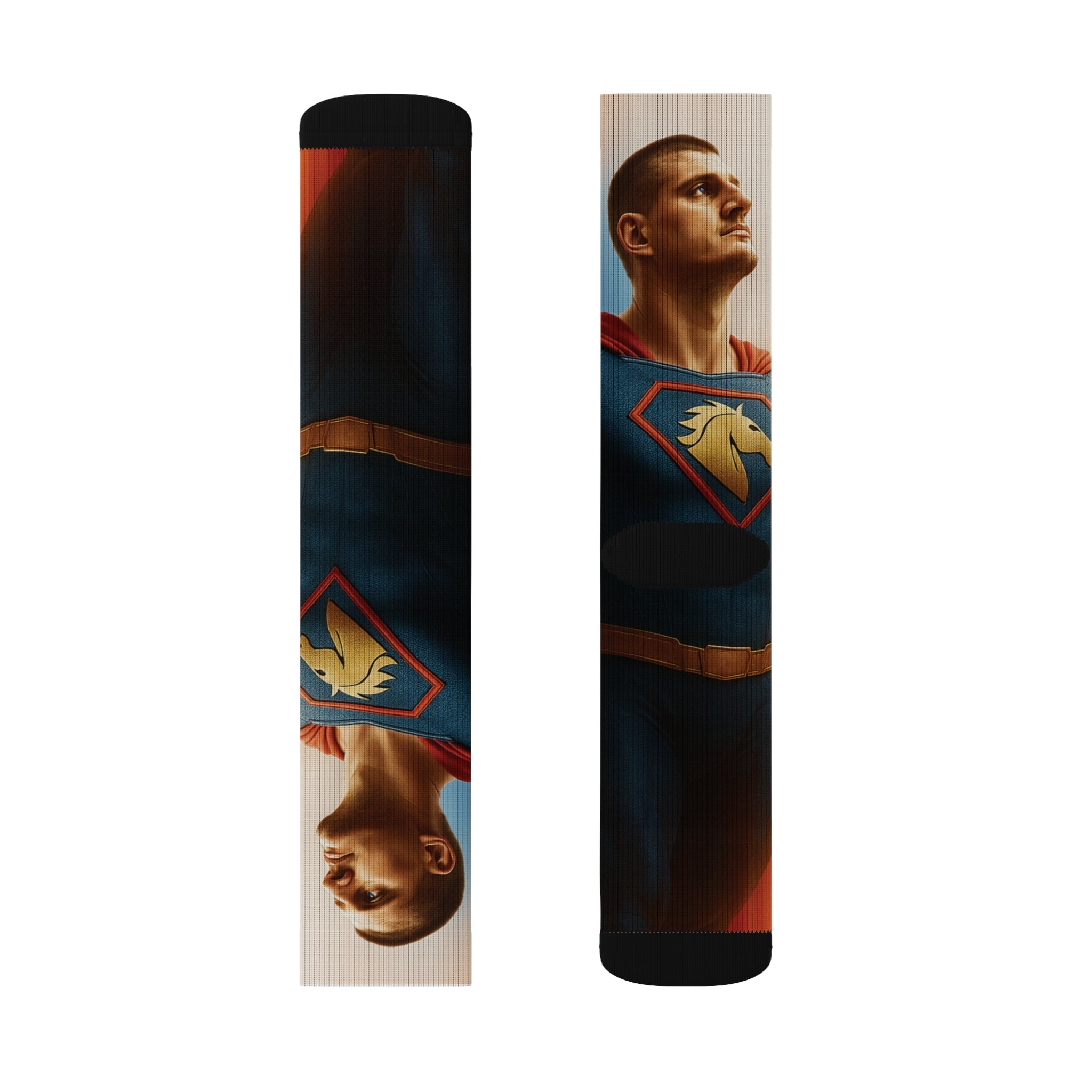 Superhero Sublimation Socks, Fun Gift for Comic Lovers, Unique Fashion, Cozy Everyday Wear, Perfect for Birthdays