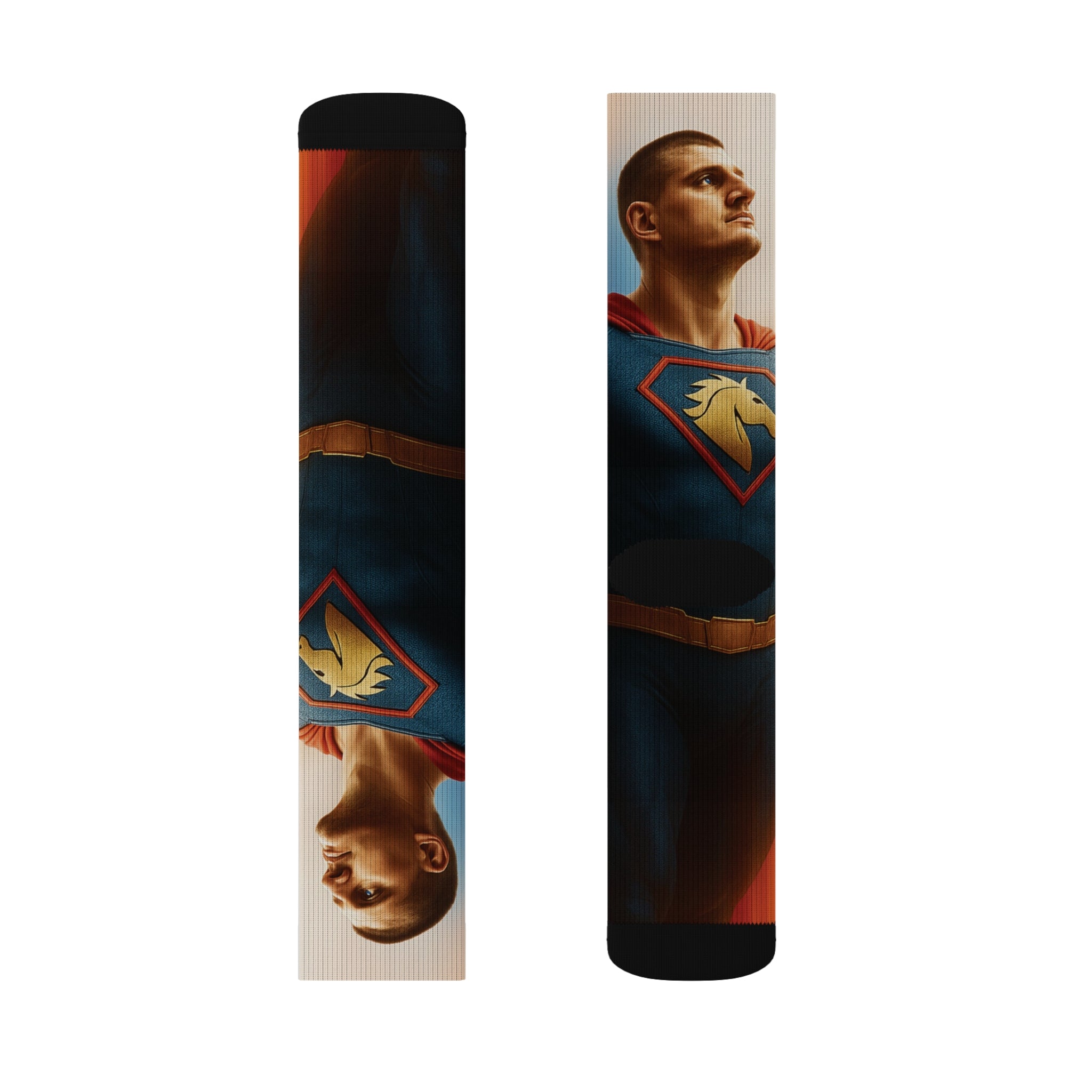 Superhero Sublimation Socks, Fun Gift for Comic Lovers, Unique Fashion, Cozy Everyday Wear, Perfect for Birthdays
