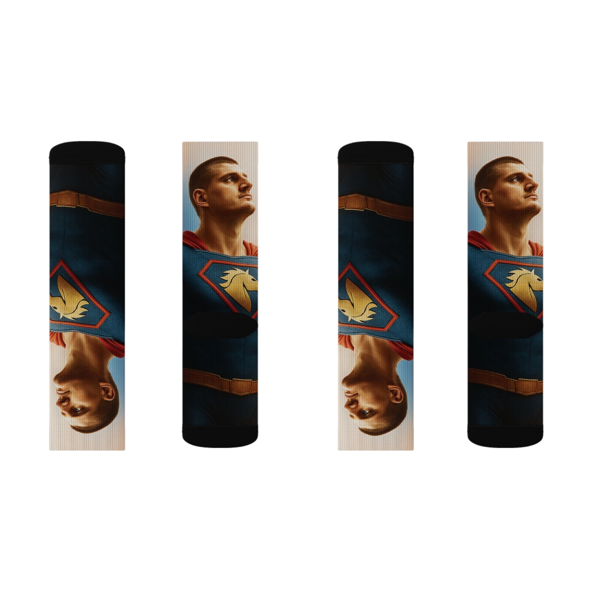 Superhero Sublimation Socks, Fun Gift for Comic Lovers, Unique Fashion, Cozy Everyday Wear, Perfect for Birthdays