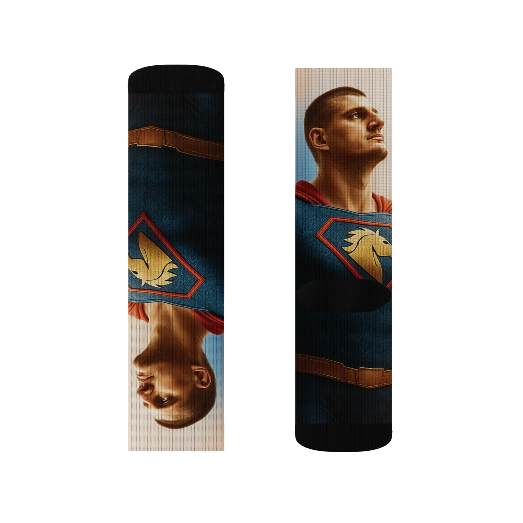 Superhero Sublimation Socks, Fun Gift for Comic Lovers, Unique Fashion, Cozy Everyday Wear, Perfect for Birthdays