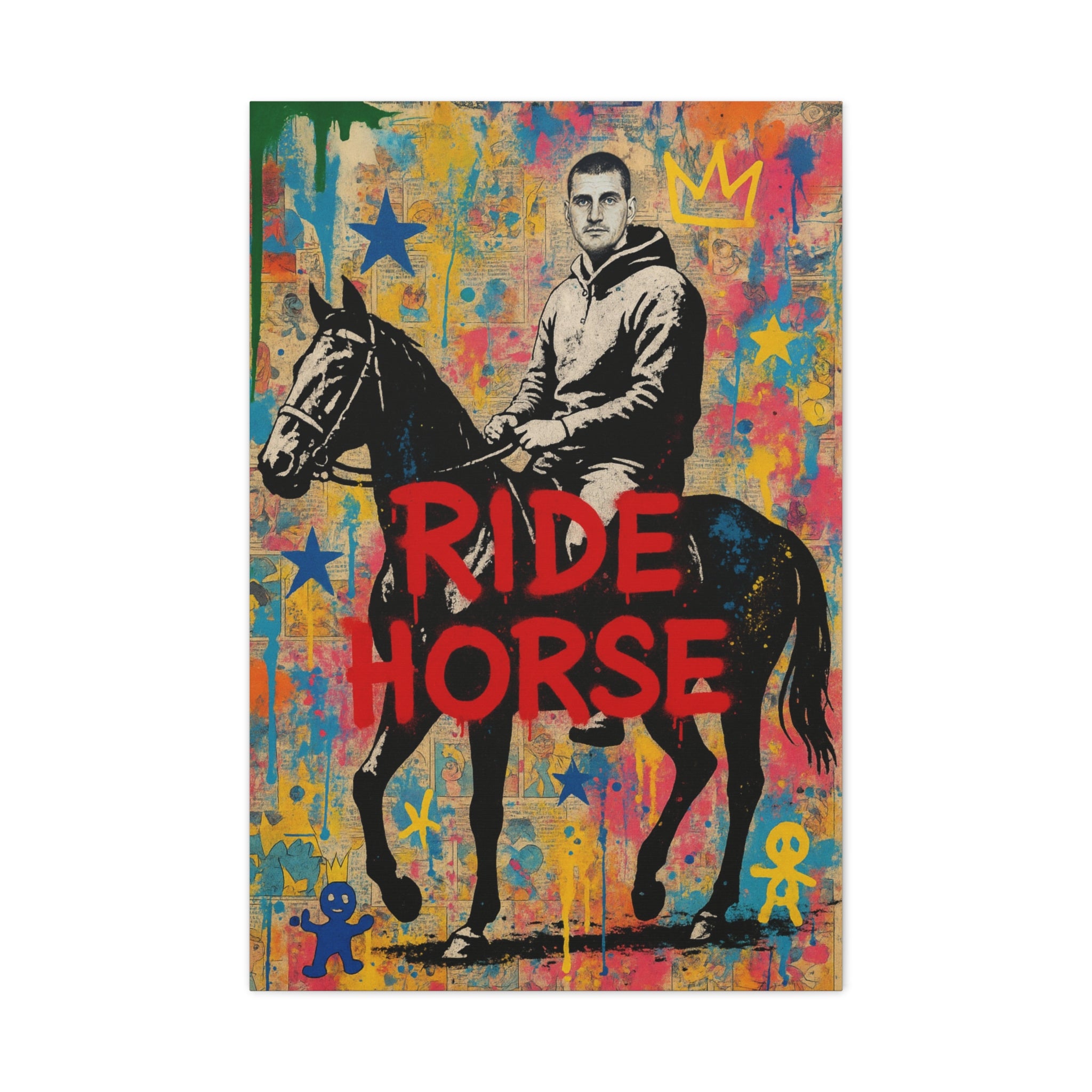 Ride Horse Graffiti Canvas Print