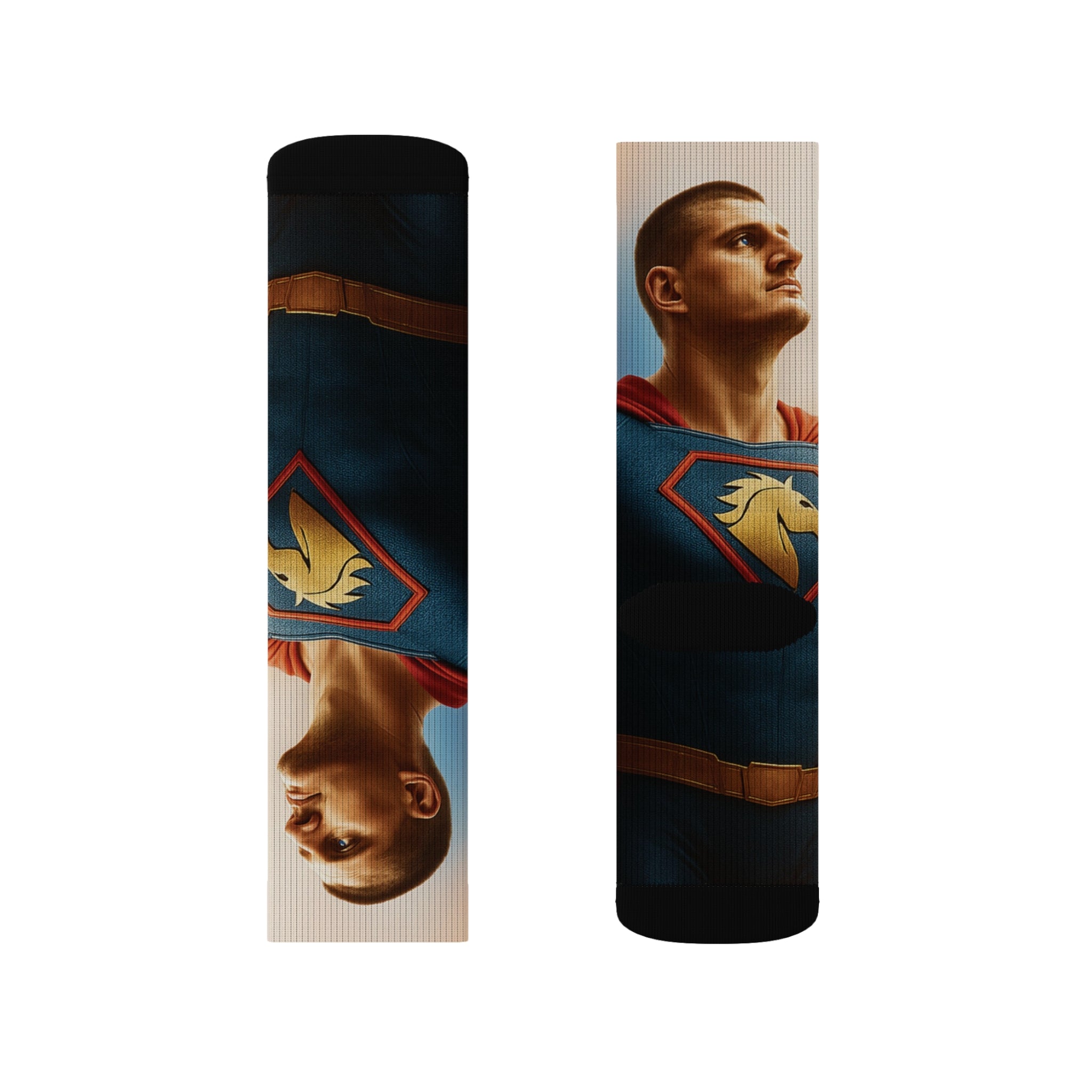 Superhero Sublimation Socks, Fun Gift for Comic Lovers, Unique Fashion, Cozy Everyday Wear, Perfect for Birthdays