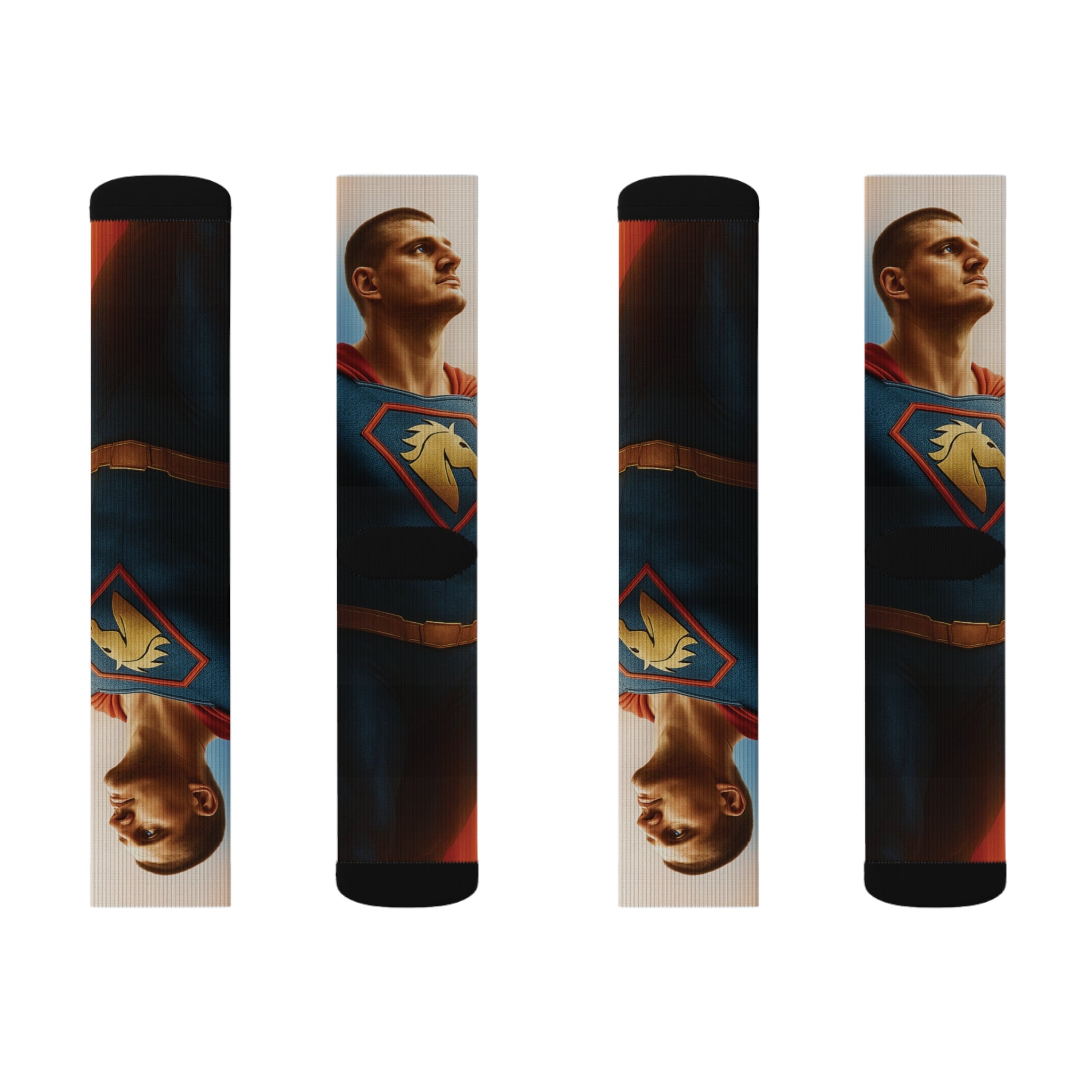 Superhero Sublimation Socks, Fun Gift for Comic Lovers, Unique Fashion, Cozy Everyday Wear, Perfect for Birthdays