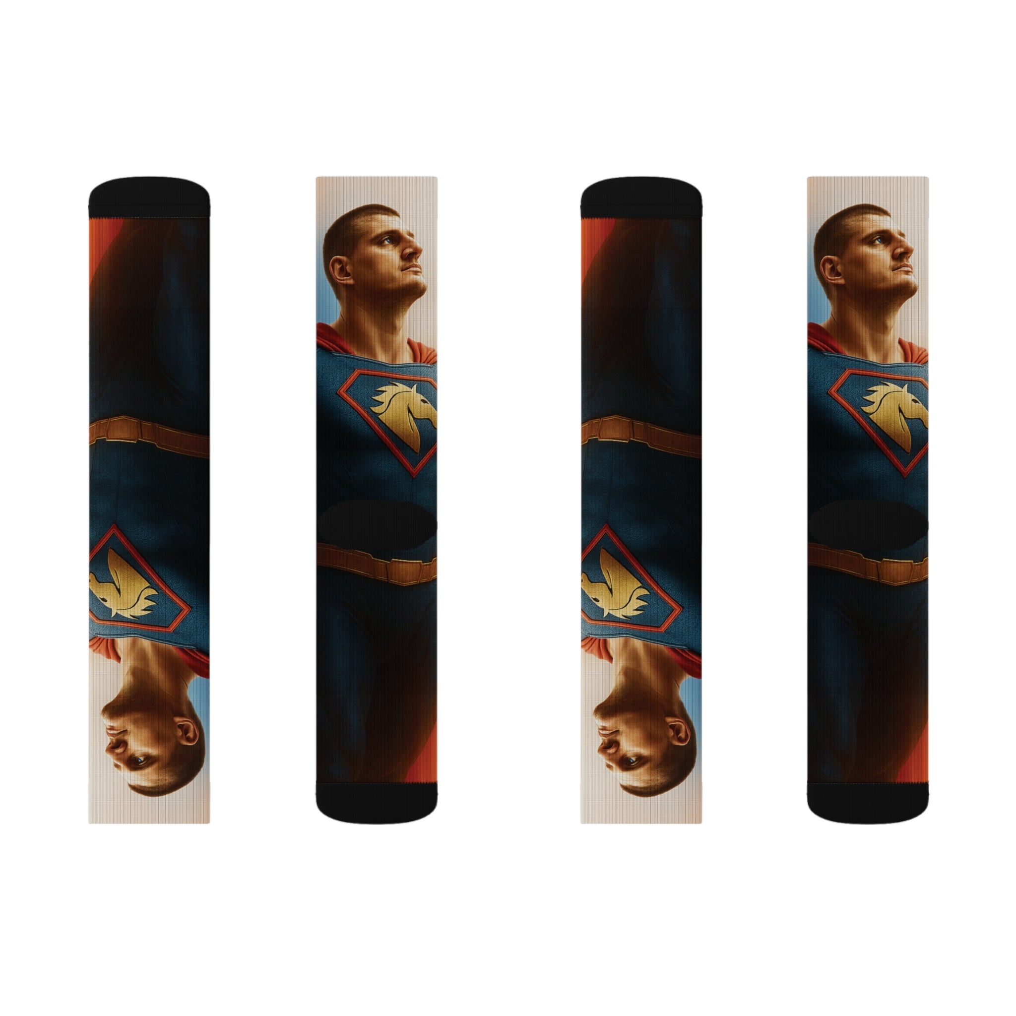 Superhero Sublimation Socks, Fun Gift for Comic Lovers, Unique Fashion, Cozy Everyday Wear, Perfect for Birthdays