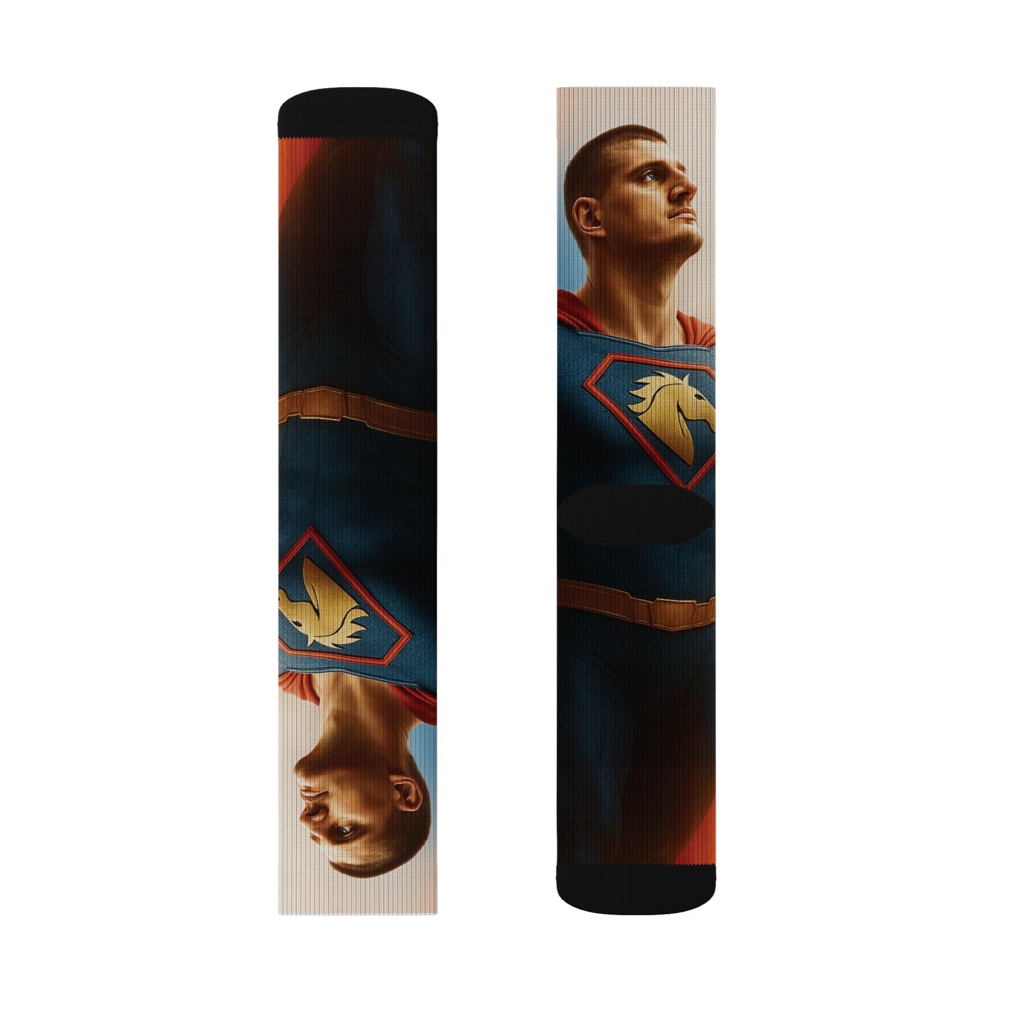 Superhero Sublimation Socks, Fun Gift for Comic Lovers, Unique Fashion, Cozy Everyday Wear, Perfect for Birthdays