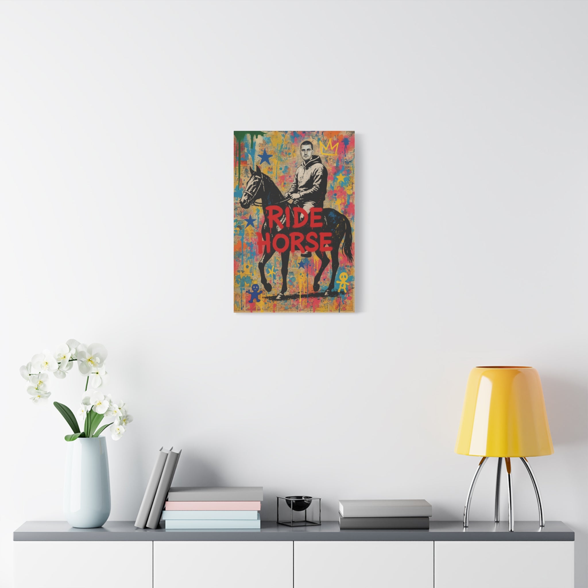 Ride Horse Graffiti Canvas Print