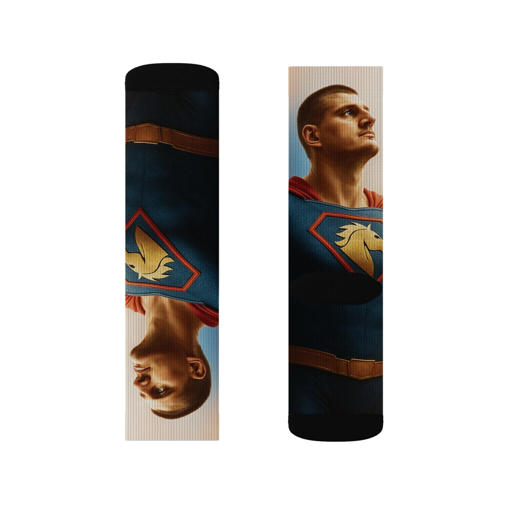 Superhero Sublimation Socks, Fun Gift for Comic Lovers, Unique Fashion, Cozy Everyday Wear, Perfect for Birthdays