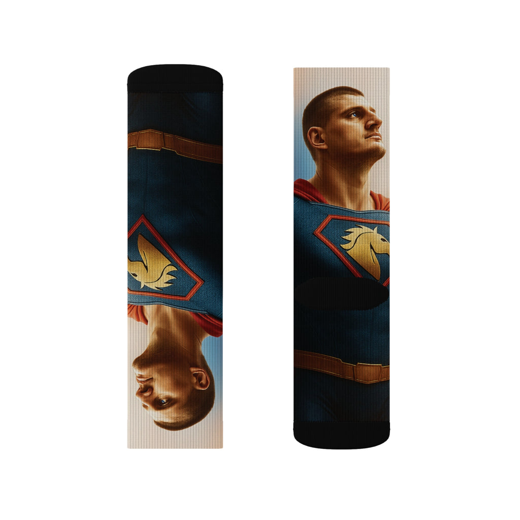 Superhero Sublimation Socks, Fun Gift for Comic Lovers, Unique Fashion, Cozy Everyday Wear, Perfect for Birthdays