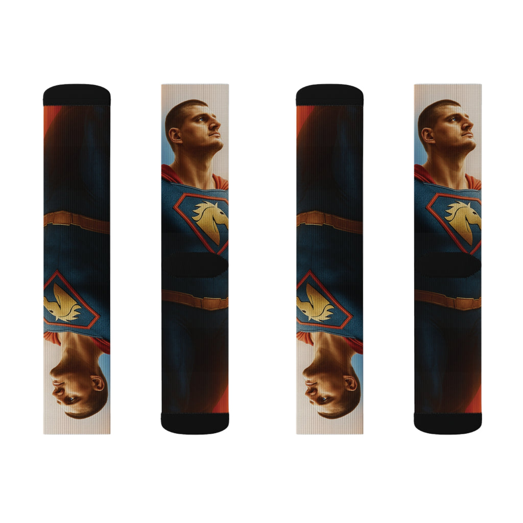 Superhero Sublimation Socks, Fun Gift for Comic Lovers, Unique Fashion, Cozy Everyday Wear, Perfect for Birthdays