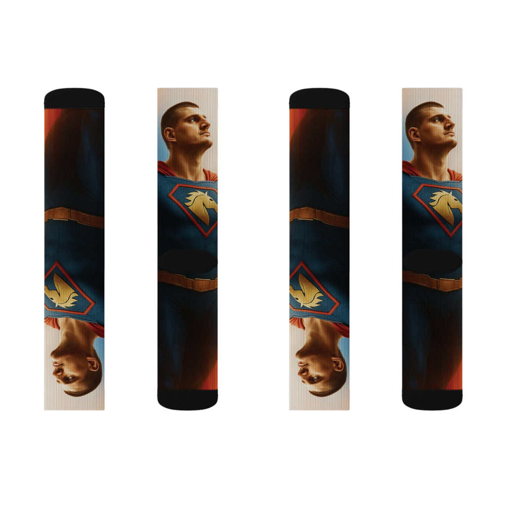 Superhero Sublimation Socks, Fun Gift for Comic Lovers, Unique Fashion, Cozy Everyday Wear, Perfect for Birthdays