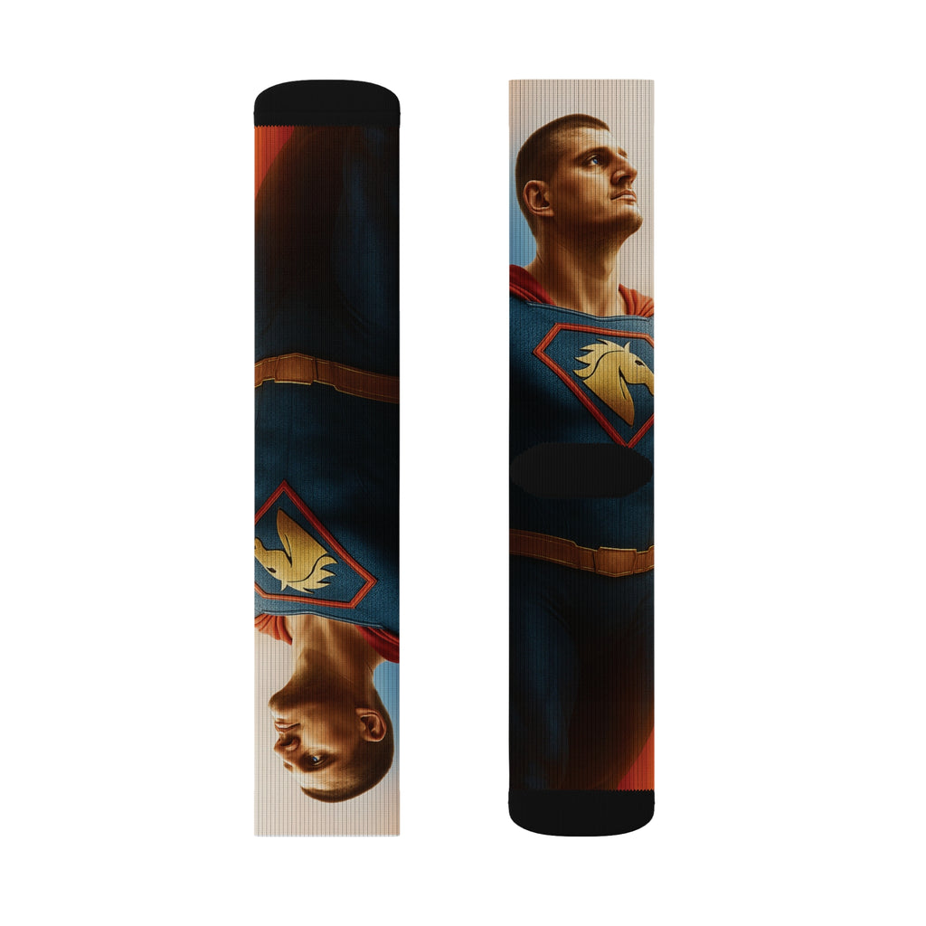 Superhero Sublimation Socks, Fun Gift for Comic Lovers, Unique Fashion, Cozy Everyday Wear, Perfect for Birthdays