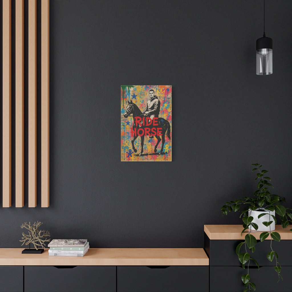 Ride Horse Graffiti Canvas Print
